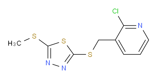 2-(((2-chloropyridin-3-yl)methyl)thio)-5-(methylthio)-1,3,4-thiadiazole
