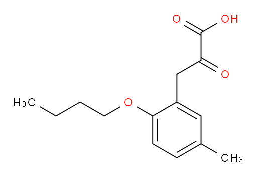 3-(2-butoxy-5-methylphenyl)-2-oxopropanoic acid