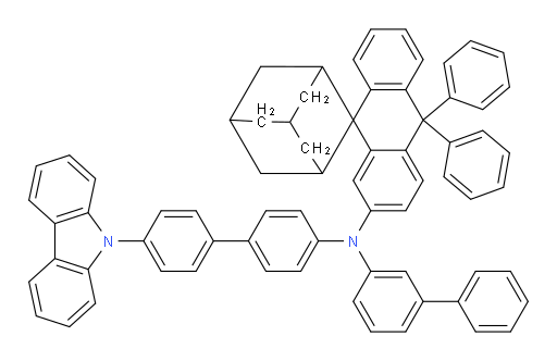 N-(4'-(9H-carbazol-9-yl)-[1,1'-biphenyl]-4-yl)-N-([1,1'-biphenyl]-3-yl)-10',10'-diphenyl-10'H-spiro[adamantane-2,9'-anthracen]-2'-amine