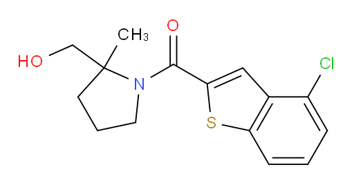 (4-chlorobenzo[b]thiophen-2-yl)(2-(hydroxymethyl)-2-methylpyrrolidin-1-yl)methanone