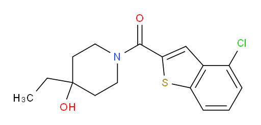 (4-chlorobenzo[b]thiophen-2-yl)(4-ethyl-4-hydroxypiperidin-1-yl)methanone