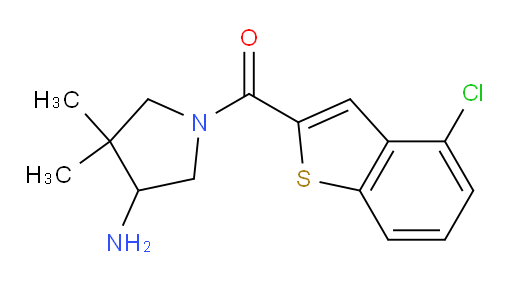 (4-amino-3,3-dimethylpyrrolidin-1-yl)(4-chlorobenzo[b]thiophen-2-yl)methanone