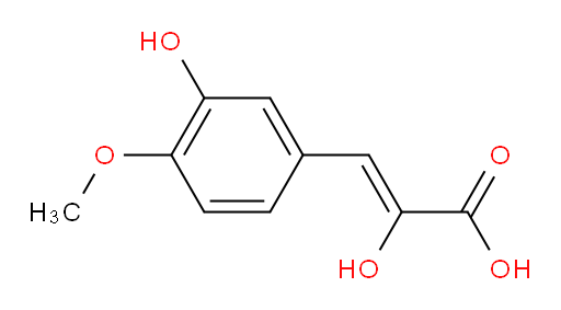 (Z)-2-hydroxy-3-(3-hydroxy-4-methoxyphenyl)acrylic acid