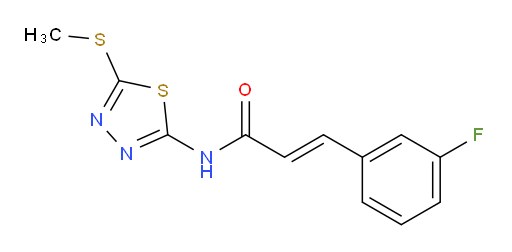 (E)-3-(3-fluorophenyl)-N-(5-(methylthio)-1,3,4-thiadiazol-2-yl)acrylamide