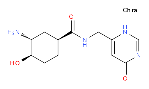 (1S,3R,4R)-3-amino-4-hydroxy-N-((6-oxo-3,6-dihydropyrimidin-4-yl)methyl)cyclohexanecarboxamide