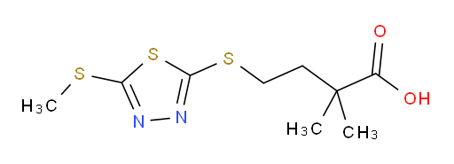 2,2-dimethyl-4-((5-(methylthio)-1,3,4-thiadiazol-2-yl)thio)butanoic acid