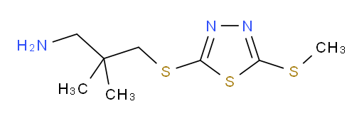 2,2-dimethyl-3-((5-(methylthio)-1,3,4-thiadiazol-2-yl)thio)propan-1-amine