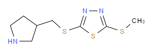 2-(methylthio)-5-((pyrrolidin-3-ylmethyl)thio)-1,3,4-thiadiazole