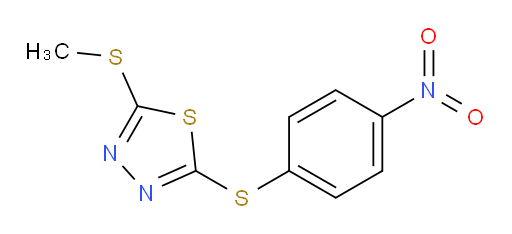 2-(methylthio)-5-((4-nitrophenyl)thio)-1,3,4-thiadiazole