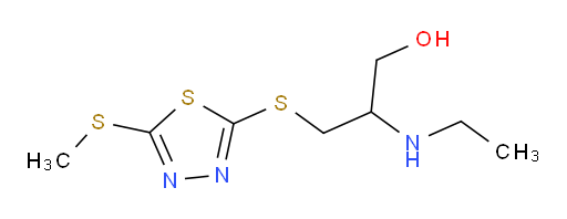 2-(ethylamino)-3-((5-(methylthio)-1,3,4-thiadiazol-2-yl)thio)propan-1-ol
