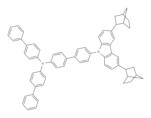 N,N-di([1,1'-biphenyl]-4-yl)-4'-(3,6-di(bicyclo[2.2.1]heptan-2-yl)-9H-carbazol-9-yl)-[1,1'-biphenyl]-4-amine