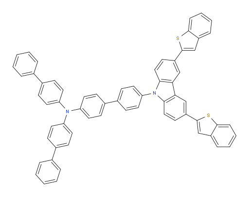 N,N-di([1,1'-biphenyl]-4-yl)-4'-(3,6-bis(benzo[b]thiophen-2-yl)-9H-carbazol-9-yl)-[1,1'-biphenyl]-4-amine