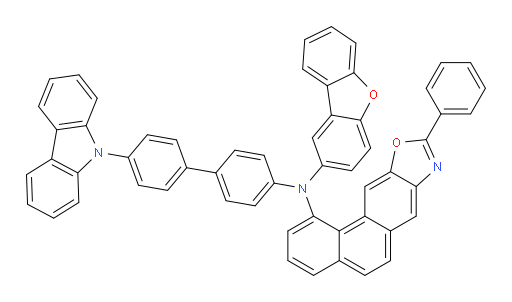 N-(4'-(9H-carbazol-9-yl)-[1,1'-biphenyl]-4-yl)-N-(dibenzo[b,d]furan-2-yl)-9-phenylphenanthro[2,3-d]oxazol-1-amine