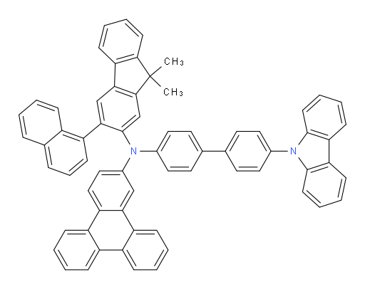 N-(4'-(9H-carbazol-9-yl)-[1,1'-biphenyl]-4-yl)-N-(9,9-dimethyl-3-(naphthalen-1-yl)-9H-fluoren-2-yl)triphenylen-2-amine