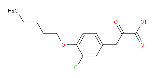 3-(3-chloro-4-(pentyloxy)phenyl)-2-oxopropanoic acid