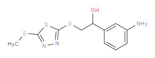 1-(3-aminophenyl)-2-((5-(methylthio)-1,3,4-thiadiazol-2-yl)thio)ethanol