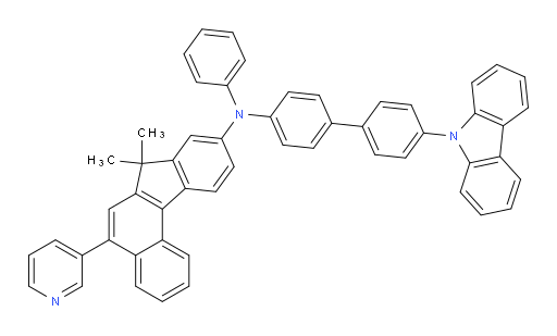 N-(4'-(9H-carbazol-9-yl)-[1,1'-biphenyl]-4-yl)-7,7-dimethyl-N-phenyl-5-(pyridin-3-yl)-7H-benzo[c]fluoren-9-amine