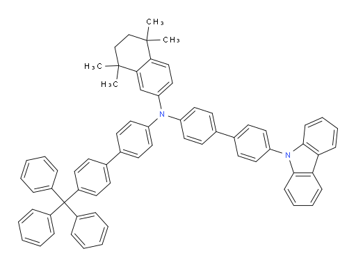 N-(4'-(9H-carbazol-9-yl)-[1,1'-biphenyl]-4-yl)-5,5,8,8-tetramethyl-N-(4'-trityl-[1,1'-biphenyl]-4-yl)-5,6,7,8-tetrahydronaphthalen-2-amine