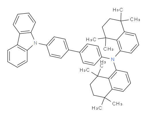 N-(4'-(9H-carbazol-9-yl)-[1,1'-biphenyl]-4-yl)-5,5,8,8-tetramethyl-N-(5,5,8,8-tetramethyl-5,6,7,8-tetrahydronaphthalen-1-yl)-5,6,7,8-tetrahydronaphthalen-1-amine