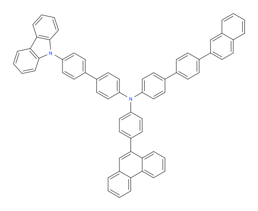 N-(4'-(9H-carbazol-9-yl)-[1,1'-biphenyl]-4-yl)-4'-(naphthalen-2-yl)-N-(4-(phenanthren-9-yl)phenyl)-[1,1'-biphenyl]-4-amine