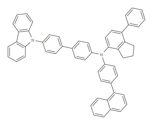 N-(4'-(9H-carbazol-9-yl)-[1,1'-biphenyl]-4-yl)-N-(4-(naphthalen-1-yl)phenyl)-7-phenyl-2,3-dihydro-1H-inden-4-amine