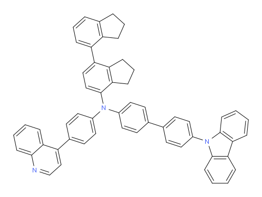 N-(4'-(9H-carbazol-9-yl)-[1,1'-biphenyl]-4-yl)-N-(4-(quinolin-4-yl)phenyl)-2,2',3,3'-tetrahydro-1H,1'H-[4,4'-biinden]-7-amine
