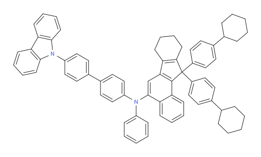 N-(4'-(9H-carbazol-9-yl)-[1,1'-biphenyl]-4-yl)-11,11-bis(4-cyclohexylphenyl)-N-phenyl-8,9,10,11-tetrahydro-7H-benzo[a]fluoren-5-amine