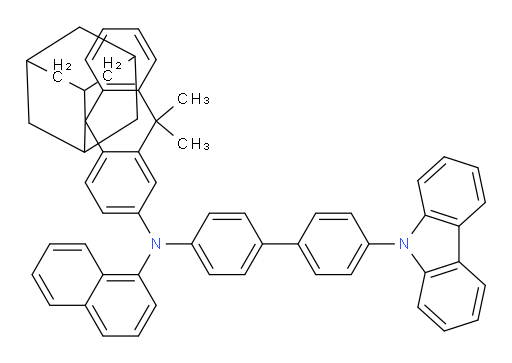 N-(4'-(9H-carbazol-9-yl)-[1,1'-biphenyl]-4-yl)-10',10'-dimethyl-N-(naphthalen-1-yl)-10'H-spiro[adamantane-2,9'-anthracen]-3'-amine