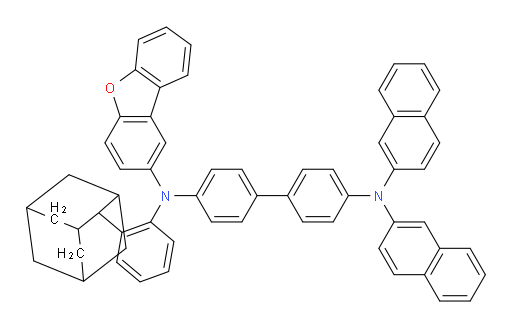 N4-(2-(adamantan-2-yl)phenyl)-N4-(dibenzo[b,d]furan-2-yl)-N4',N4'-di(naphthalen-2-yl)-[1,1'-biphenyl]-4,4'-diamine