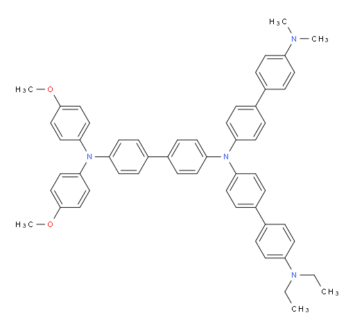 N4-(4'-(bis(4-methoxyphenyl)amino)-[1,1'-biphenyl]-4-yl)-N4-(4'-(diethylamino)-[1,1'-biphenyl]-4-yl)-N4',N4'-dimethyl-[1,1'-biphenyl]-4,4'-diamine