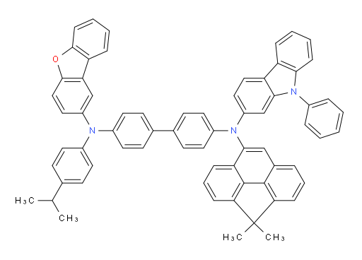 N4-(dibenzo[b,d]furan-2-yl)-N4'-(4,4-dimethyl-4H-cyclopenta[def]phenanthren-8-yl)-N4-(4-isopropylphenyl)-N4'-(9-phenyl-9H-carbazol-2-yl)-[1,1'-biphenyl]-4,4'-diamine