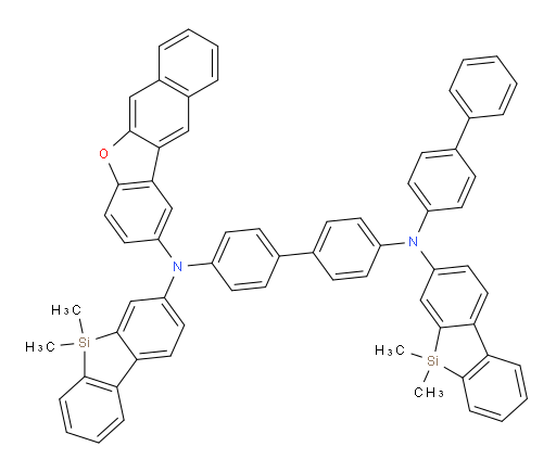 N4-([1,1'-biphenyl]-4-yl)-N4,N4'-bis(5,5-dimethyl-5H-dibenzo[b,d]silol-3-yl)-N4'-(naphtho[2,3-b]benzofuran-2-yl)-[1,1'-biphenyl]-4,4'-diamine