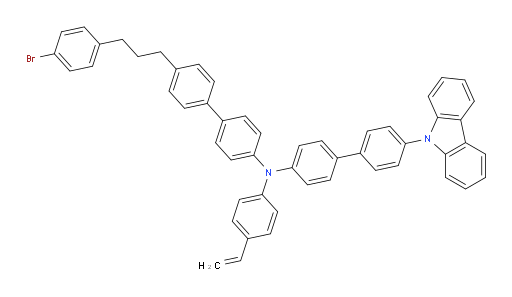 N-(4'-(9H-carbazol-9-yl)-[1,1'-biphenyl]-4-yl)-4'-(3-(4-bromophenyl)propyl)-N-(4-vinylphenyl)-[1,1'-biphenyl]-4-amine