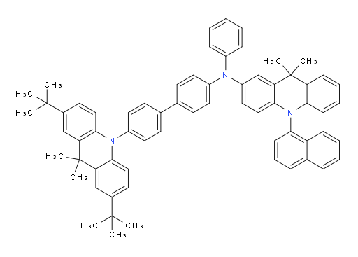 N-(4'-(2,7-di-tert-butyl-9,9-dimethylacridin-10(9H)-yl)-[1,1'-biphenyl]-4-yl)-9,9-dimethyl-10-(naphthalen-1-yl)-N-phenyl-9,10-dihydroacridin-2-amine