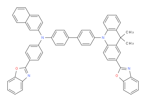 N-(4'-(2-(benzo[d]oxazol-2-yl)-9,9-dimethylacridin-10(9H)-yl)-[1,1'-biphenyl]-4-yl)-N-(4-(benzo[d]oxazol-2-yl)phenyl)naphthalen-2-amine