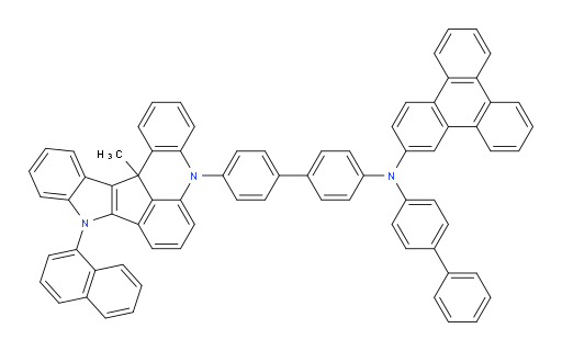 N-([1,1'-biphenyl]-4-yl)-N-(4'-(13c-methyl-9-(naphthalen-1-yl)-9,13c-dihydro-5H-indolo[3',2':4,5]cyclopenta[1,2,3-kl]acridin-5-yl)-[1,1'-biphenyl]-4-yl)triphenylen-2-amine