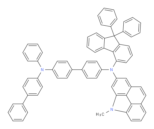 N4-([1,1'-biphenyl]-4-yl)-N4'-(9,9-diphenyl-9H-fluoren-4-yl)-N4'-(4-methyl-4H-benzo[def]carbazol-2-yl)-N4-phenyl-[1,1'-biphenyl]-4,4'-diamine