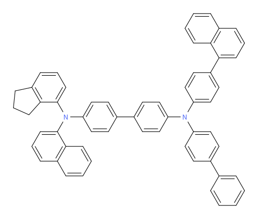 N4-([1,1'-biphenyl]-4-yl)-N4'-(2,3-dihydro-1H-inden-4-yl)-N4'-(naphthalen-1-yl)-N4-(4-(naphthalen-1-yl)phenyl)-[1,1'-biphenyl]-4,4'-diamine