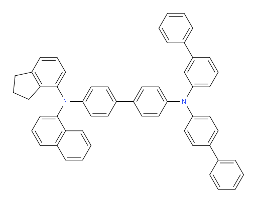 N4-([1,1'-biphenyl]-3-yl)-N4-([1,1'-biphenyl]-4-yl)-N4'-(2,3-dihydro-1H-inden-4-yl)-N4'-(naphthalen-1-yl)-[1,1'-biphenyl]-4,4'-diamine