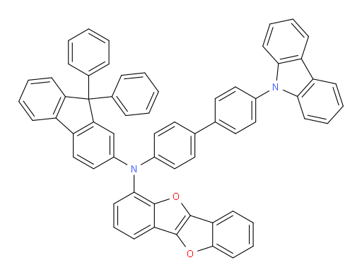 N-(4'-(9H-carbazol-9-yl)-[1,1'-biphenyl]-4-yl)-N-(9,9-diphenyl-9H-fluoren-2-yl)benzofuro[3,2-b]benzofuran-1-amine