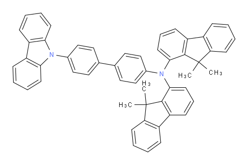 N-(4'-(9H-carbazol-9-yl)-[1,1'-biphenyl]-4-yl)-N-(9,9-dimethyl-9H-fluoren-1-yl)-9,9-dimethyl-9H-fluoren-1-amine