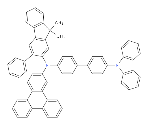 N-(4'-(9H-carbazol-9-yl)-[1,1'-biphenyl]-4-yl)-N-(9,9-dimethyl-3-phenyl-9H-fluoren-2-yl)triphenylen-2-amine