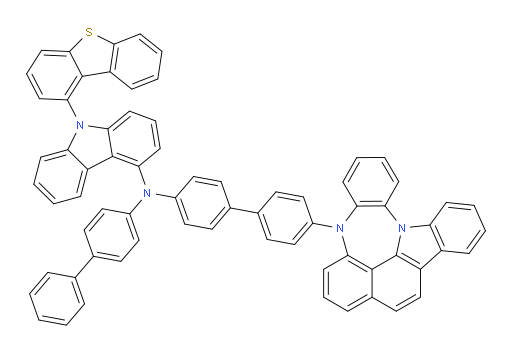 N-(4'-(4H-4,8b-diazaindeno[1,2,3-gh]pleiaden-4-yl)-[1,1'-biphenyl]-4-yl)-N-([1,1'-biphenyl]-4-yl)-9-(dibenzo[b,d]thiophen-1-yl)-9H-carbazol-4-amine