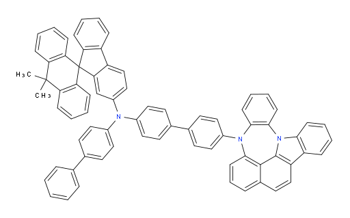 N-(4'-(4H-4,8b-diazaindeno[1,2,3-gh]pleiaden-4-yl)-[1,1'-biphenyl]-4-yl)-N-([1,1'-biphenyl]-4-yl)-10,10-dimethyl-10H-spiro[anthracene-9,9'-fluoren]-2'-amine