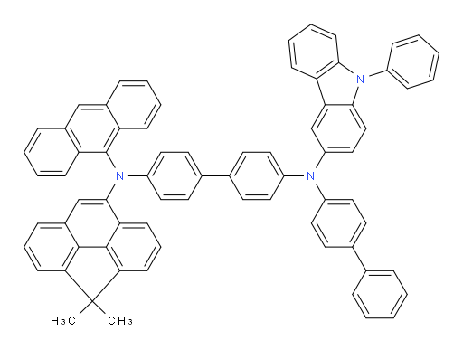 N4-([1,1'-biphenyl]-4-yl)-N4'-(anthracen-9-yl)-N4'-(4,4-dimethyl-4H-cyclopenta[def]phenanthren-8-yl)-N4-(9-phenyl-9H-carbazol-3-yl)-[1,1'-biphenyl]-4,4'-diamine