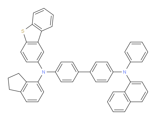 N4-(dibenzo[b,d]thiophen-2-yl)-N4-(2,3-dihydro-1H-inden-4-yl)-N4'-(naphthalen-1-yl)-N4'-phenyl-[1,1'-biphenyl]-4,4'-diamine