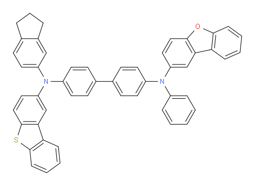 N4-(dibenzo[b,d]furan-2-yl)-N4'-(dibenzo[b,d]thiophen-2-yl)-N4'-(2,3-dihydro-1H-inden-5-yl)-N4-phenyl-[1,1'-biphenyl]-4,4'-diamine