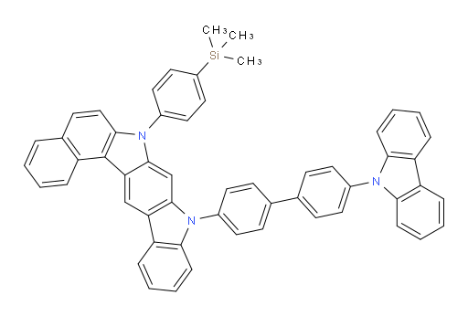 9-(4'-(9H-carbazol-9-yl)-[1,1'-biphenyl]-4-yl)-7-(4-(trimethylsilyl)phenyl)-7,9-dihydrobenzo[g]indolo[2,3-b]carbazole