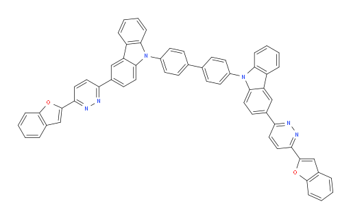 4,4'-bis(3-(6-(benzofuran-2-yl)pyridazin-3-yl)-9H-carbazol-9-yl)-1,1'-biphenyl