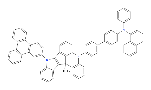 N-(4'-(13c-methyl-9-(triphenylen-2-yl)-9,13c-dihydro-5H-indolo[3',2':4,5]cyclopenta[1,2,3-kl]acridin-5-yl)-[1,1'-biphenyl]-4-yl)-N-phenylnaphthalen-1-amine